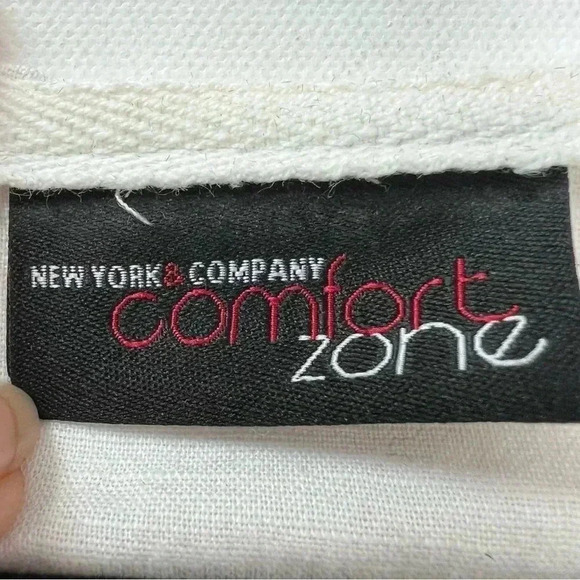 New York & Company‎ Comfort Zone Linen Blend Beachy Hoodie Top Sz L - Picture 8 of 12